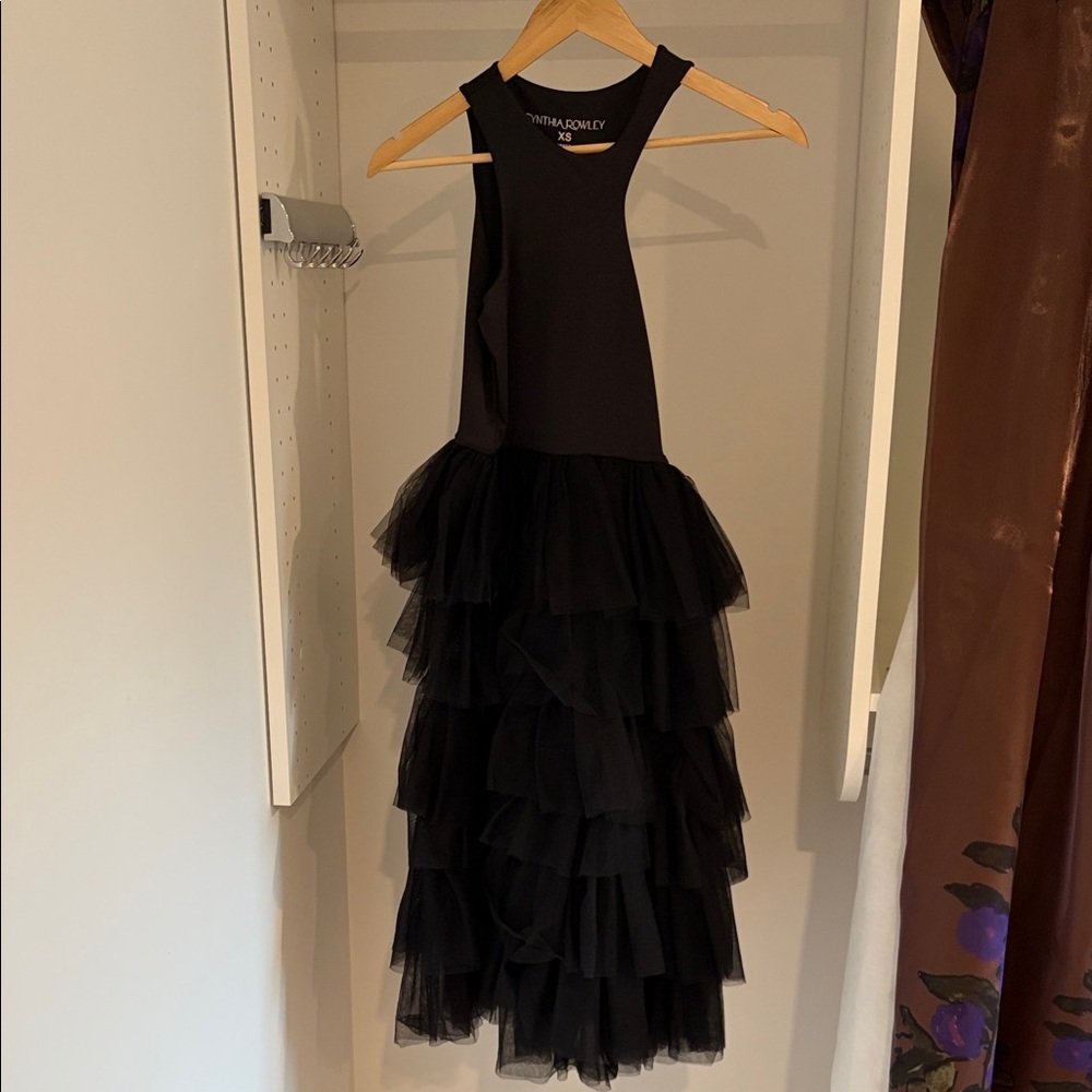 Cynthia Rowley Black Midi Dress